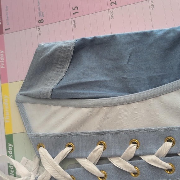BABY BLUE BUSTIER SIZE X SMALL - Picture 3 of 4